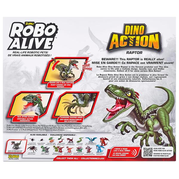 Фигурка Zuru Robo Alive Динозавр Dino Action Raptor 3+ / Зеленый photo 5
