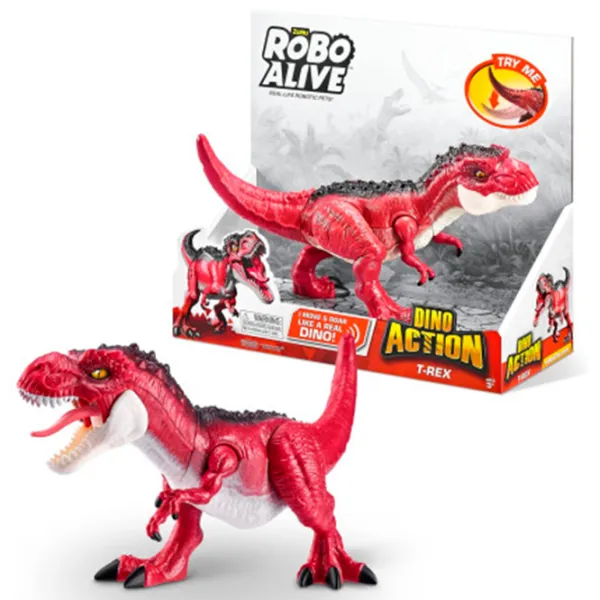 Figurină Zuru Robo Alive Dinozaur Dino Action T-Rex 3+ / Red photo 6