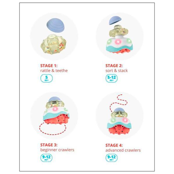 Интерактивная игрушка Skip Hop Stack & Crawl Crab 195862792146 0.5+ / Красный photo 6
