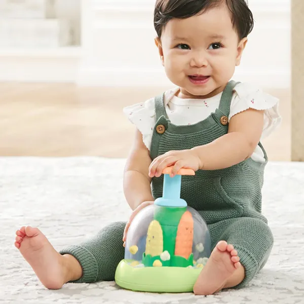 Jucărie interactivă Skip Hop Push & Spin Farmstand 195861849599 0.6+ / Green photo 2