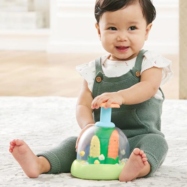 Jucărie interactivă Skip Hop Push & Spin Farmstand 195861849599 0.6+ / Green photo 2