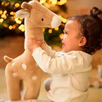 Jucărie moale Jollein Animals Giraffe Biscuit 8717329388826 0.6+ / Brown photo 5