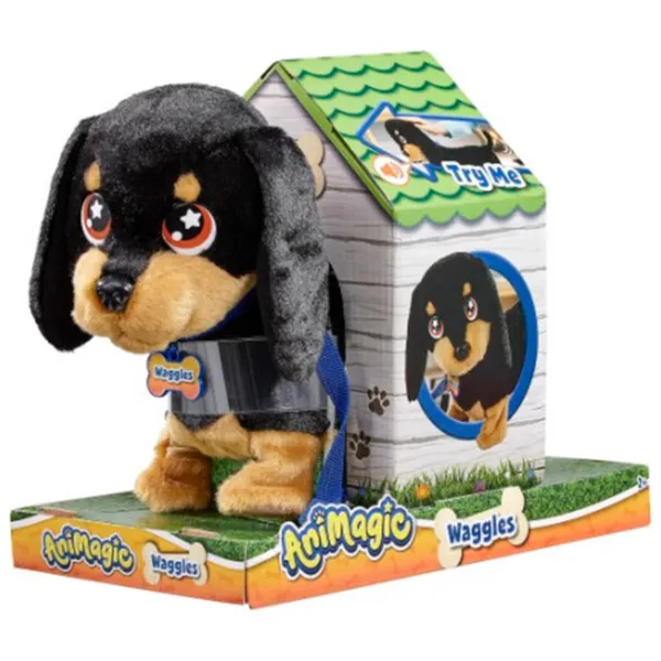 Интерактивная игрушка Animagic Animals Waggles 919091A 3+ / Черный photo 2