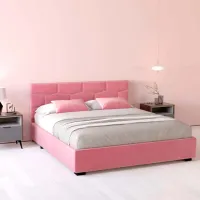 Кровать My-Style my-Mili 200 x 200 см / Фанера / Розовый photo 4