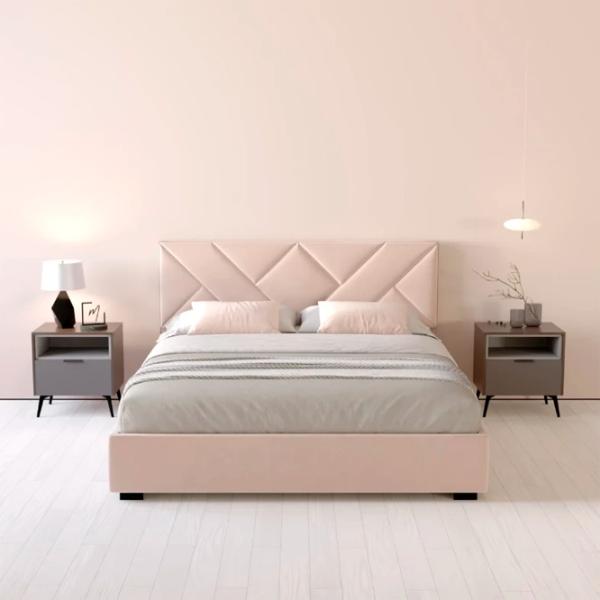 Кровать My-Style my-Iris 200 x 200 см / Фанера / Светло-розовый photo 3