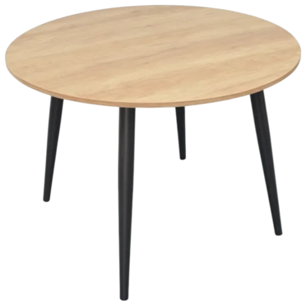 Set masă și scaune Evelin DT 402-5WH + 4 LC-621Wh Rotundă / PAL / Light Gray photo 2