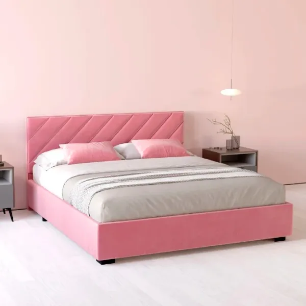 Кровать My-Style my-Iris 200 x 200 см / Фанера / Розовый photo 5