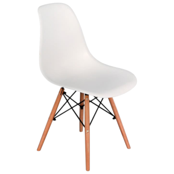 Set masă și scaune Evelin DT 404-1WO + 3 LC-021 Rotundă / PAL / White photo 3