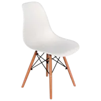 Set masă și scaune Evelin DT 404-1WO + 3 LC-021 Rotundă / PAL / White photo 3