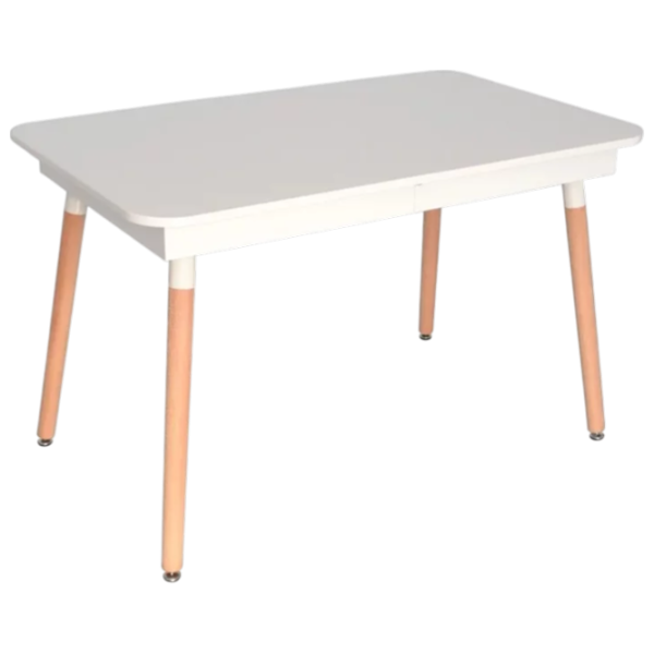 Set masă și scaune Evelin DT 431-1R Wo + 4 LC-021 Dreptunghiulară / PAL / White photo 2