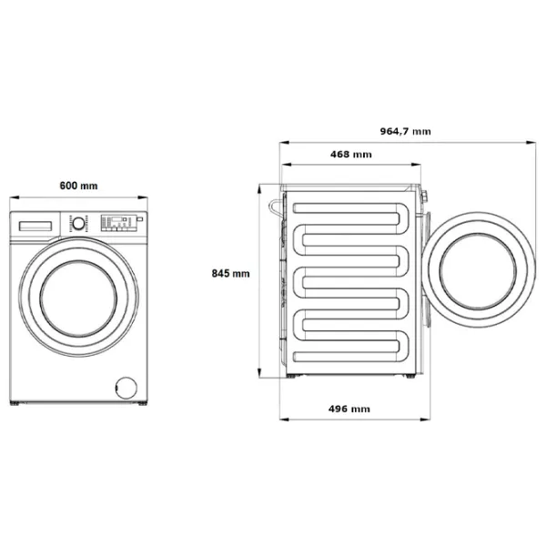 Стиральная машина Beko BM3WFSU37013WW 7 кг / 1000 об/мин / Белый photo 7