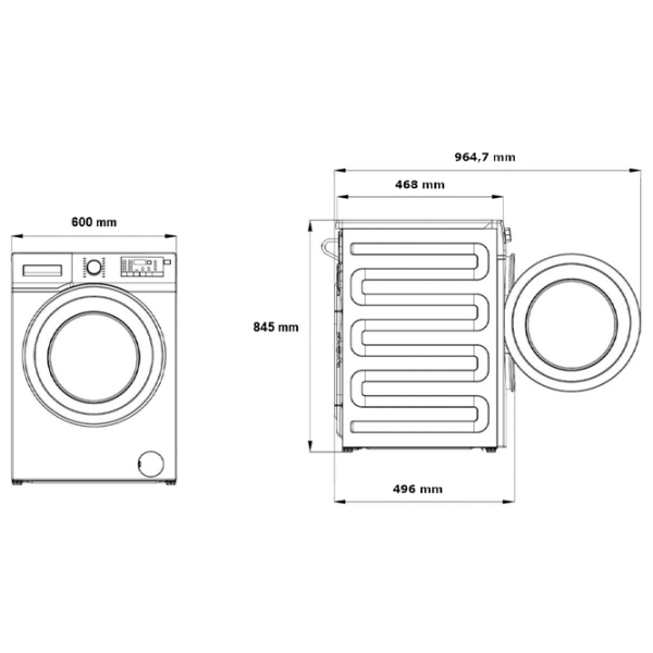 Стиральная машина Beko BM3WFSU37013WW 7 кг / 1000 об/мин / Белый photo 7