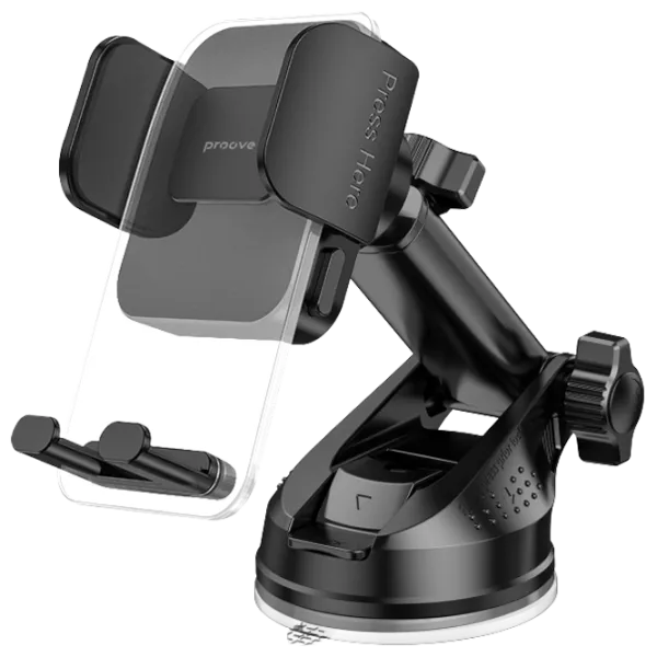 Suport auto Proove Crystal Clamp Plus Suction Type Black photo 1
