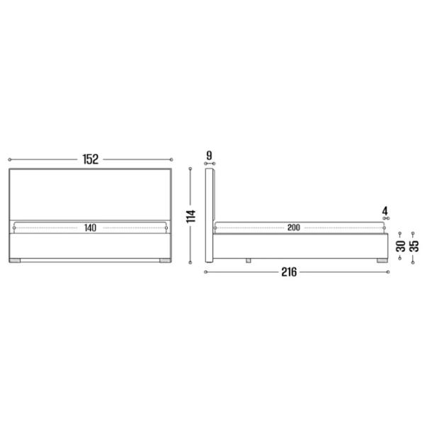 Кровать My-Style my-Boni 140 x 200 см / Фанера / Бежевый photo 6