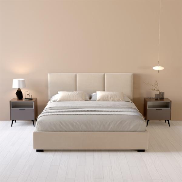 Кровать My-Style my-Boni 200 x 200 см / Фанера / Кремовый photo 5