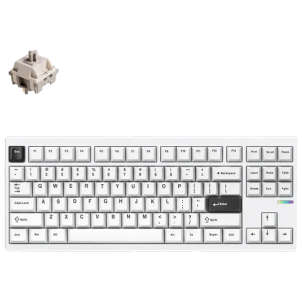 Tastatură Mchose GX87 Ultra Fără fir / White photo 3 Tastatură Mchose GX87 Ultra Fără fir / White photo 3