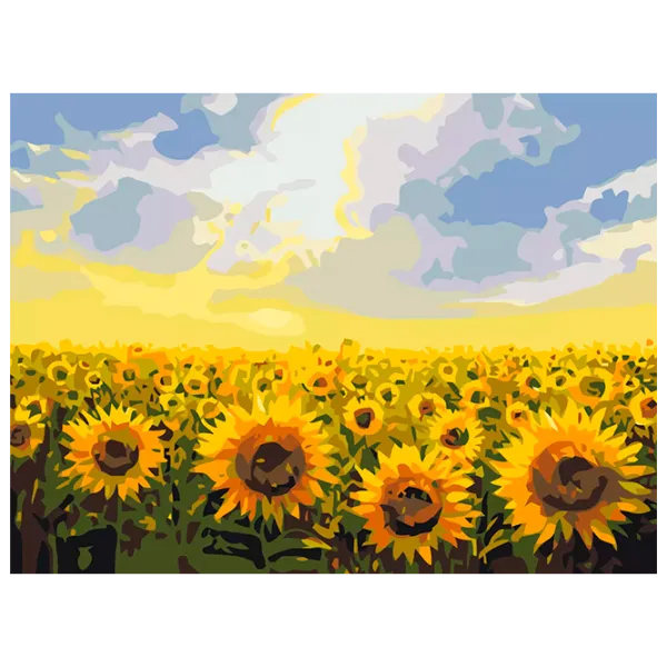 Картина по номерам BrushMe Поле подсолнечников RBS135FC 40 x 30 cm / Горизонтальная photo 1