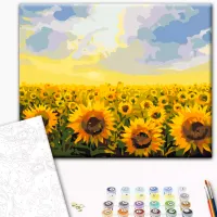 Картина по номерам BrushMe Поле подсолнечников RBS135FC 40 x 30 cm / Горизонтальная photo 3