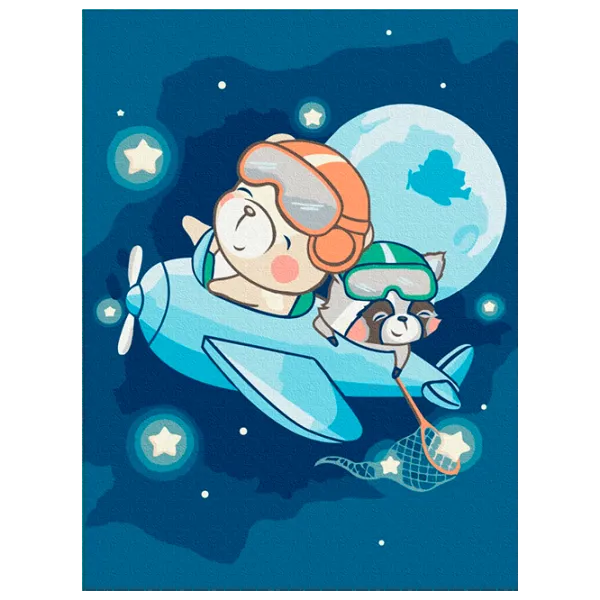 Картина по номерам BrushMe Звездный полет KBS0098FC 40 x 30 cm / Вертикальная photo 1