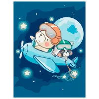 Картина по номерам BrushMe Звездный полет KBS0098FC 40 x 30 cm / Вертикальная