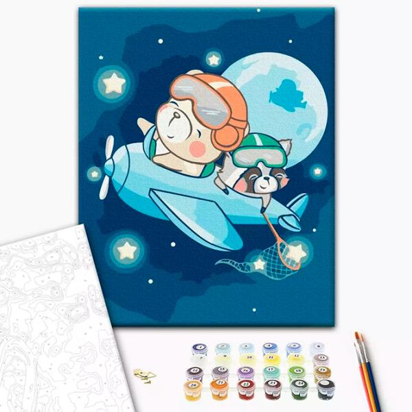 Картина по номерам BrushMe Звездный полет KBS0098FC 40 x 30 cm / Вертикальная photo 3