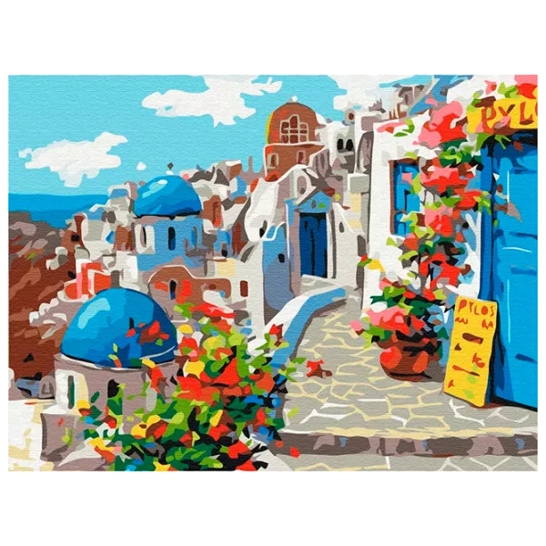 Картина по номерам BrushMe Лето Санторини RBS22383FC 40 x 30 cm / Горизонтальная photo 1