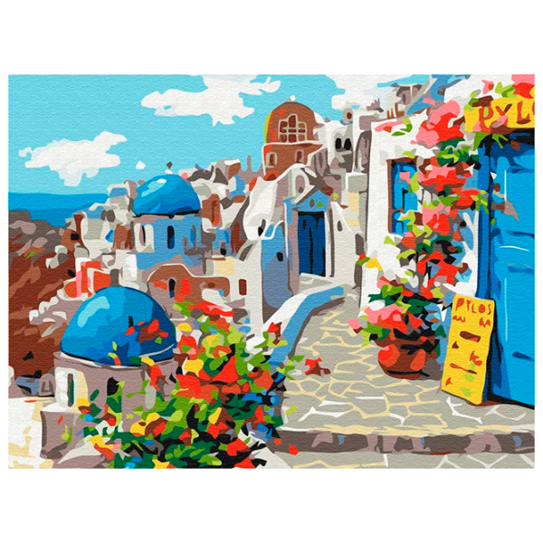 Картина по номерам BrushMe Лето Санторини RBS22383FC 40 x 30 cm / Горизонтальная photo 1