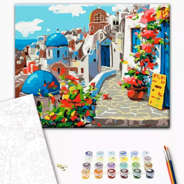 Картина по номерам BrushMe Лето Санторини RBS22383FC 40 x 30 cm / Горизонтальная photo 3