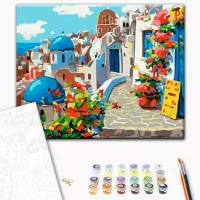 Картина по номерам BrushMe Лето Санторини RBS22383FC 40 x 30 cm / Горизонтальная photo 3