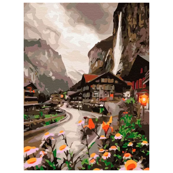 Картина по номерам BrushMe Город в Швейцарии RBS36527FC 40 x 30 cm / Вертикальная photo 1