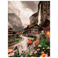 Картина по номерам BrushMe Город в Швейцарии RBS36527FC 40 x 30 cm / Вертикальная