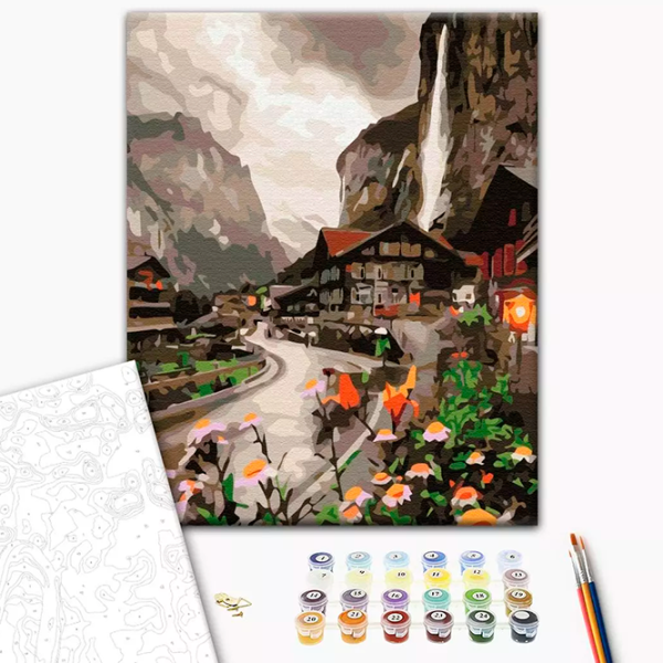 Картина по номерам BrushMe Город в Швейцарии RBS36527FC 40 x 30 cm / Вертикальная photo 3
