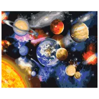 Картина по номерам BrushMe Парад планет RBS22268FC 40 x 30 cm / Горизонтальная