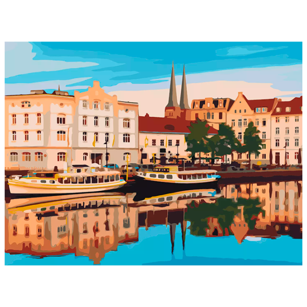 Картина по номерам BrushMe Старый город Любека, Германия RBS1009FC 40 x 30 cm / Горизонтальная photo 1