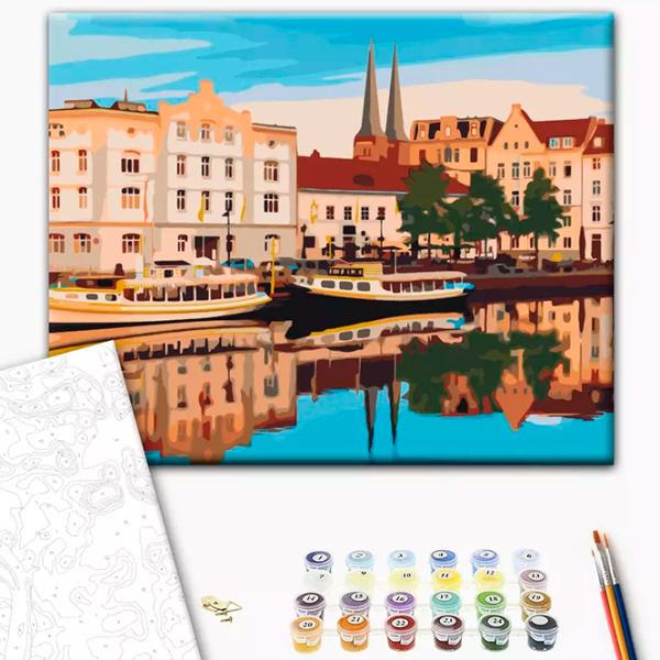 Картина по номерам BrushMe Старый город Любека, Германия RBS1009FC 40 x 30 cm / Горизонтальная photo 2