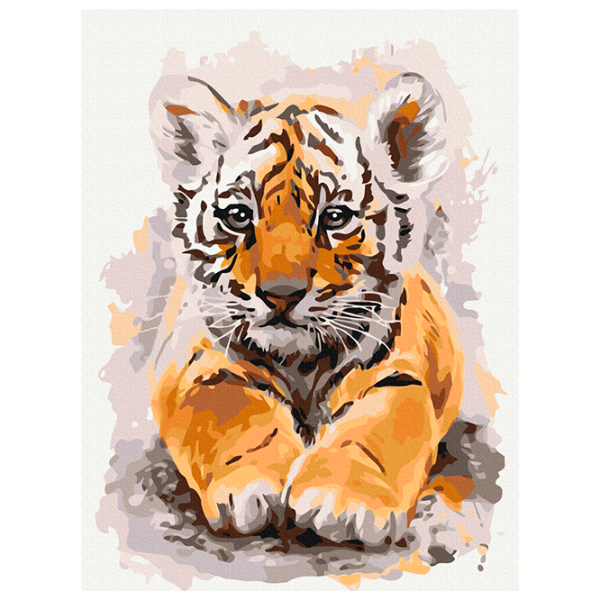 Картина по номерам BrushMe Милый тигр RBS24302FC 40 x 30 cm / Вертикальная photo 1