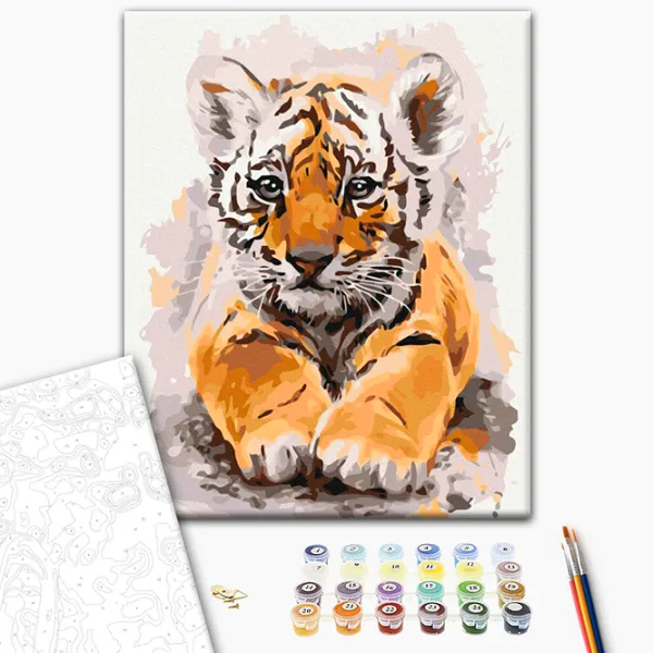 Картина по номерам BrushMe Милый тигр RBS24302FC 40 x 30 cm / Вертикальная photo 3