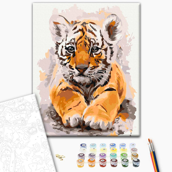 Картина по номерам BrushMe Милый тигр RBS24302FC 40 x 30 cm / Вертикальная photo 3