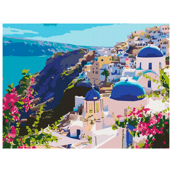 Картина по номерам BrushMe Пейзаж Санторини RBS51589FC 40 x 30 cm / Горизонтальная photo 1