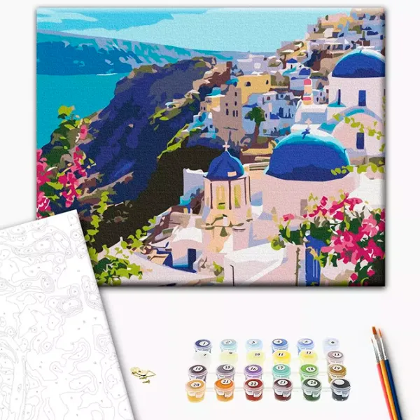 Картина по номерам BrushMe Пейзаж Санторини RBS51589FC 40 x 30 cm / Горизонтальная photo 3
