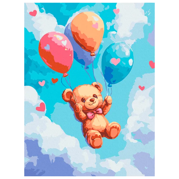 Картина по номерам BrushMe Весёлые шарики KBS0193FC 40 x 30 cm / Вертикальная photo 1