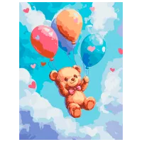 Картина по номерам BrushMe Весёлые шарики KBS0193FC 40 x 30 cm / Вертикальная