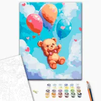 Картина по номерам BrushMe Весёлые шарики KBS0193FC 40 x 30 cm / Вертикальная photo 3