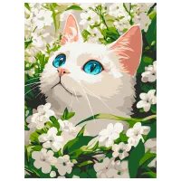 Картина по номерам BrushMe Весенний котёнок KBS0191FC 40 x 30 cm / Вертикальная