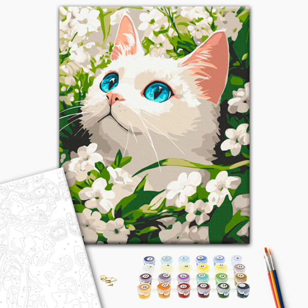 Картина по номерам BrushMe Весенний котёнок KBS0191FC 40 x 30 cm / Вертикальная photo 2