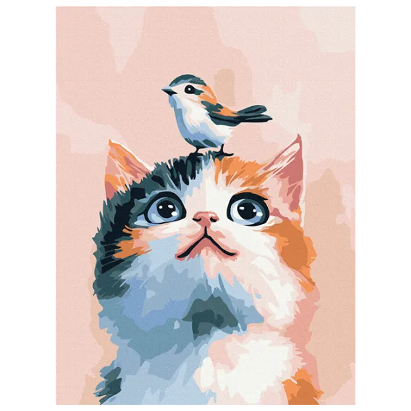 Картина по номерам BrushMe Маленькие друзья KBS0196FC 40 x 30 cm / Вертикальная photo 1