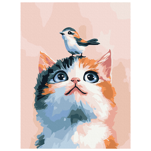 Картина по номерам BrushMe Маленькие друзья KBS0196FC 40 x 30 cm / Вертикальная photo 1