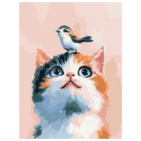 Картина по номерам BrushMe Маленькие друзья KBS0196FC 40 x 30 cm / Вертикальная