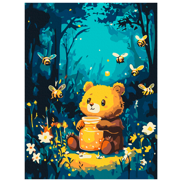 Pictură pe numere BrushMe Prietenia cu albinele KBS0195FC 40 x 30 cm / Verticală photo 1