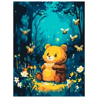 Pictură pe numere BrushMe Prietenia cu albinele KBS0195FC 40 x 30 cm / Verticală